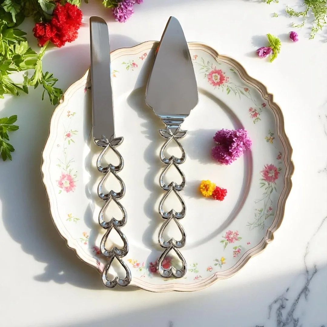 2'li Lüx Pasta Bıçak ve Spatula Seti