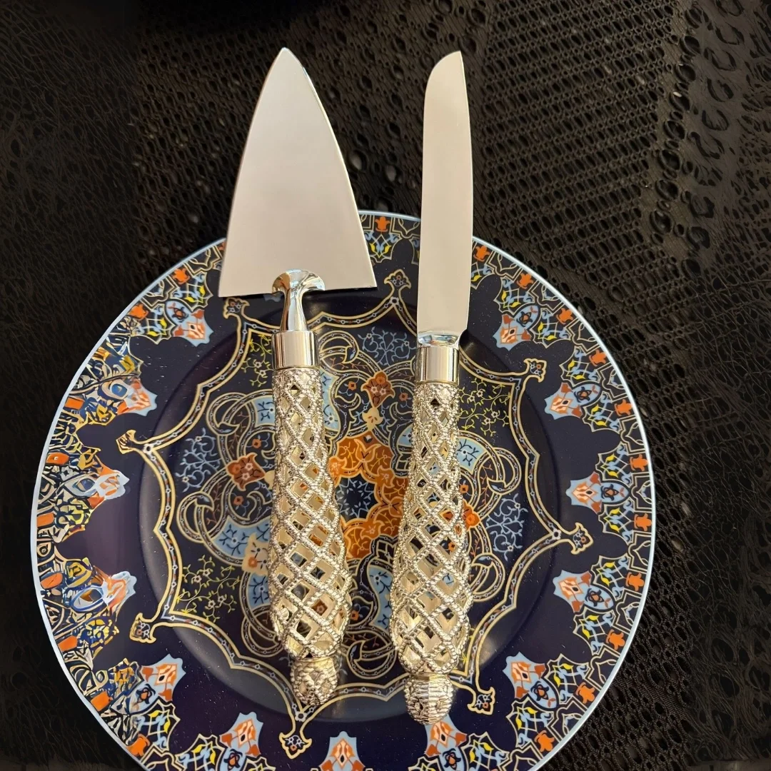 2'li Pasta Servis Seti – Altın & Gümüş Renk Seçenekli