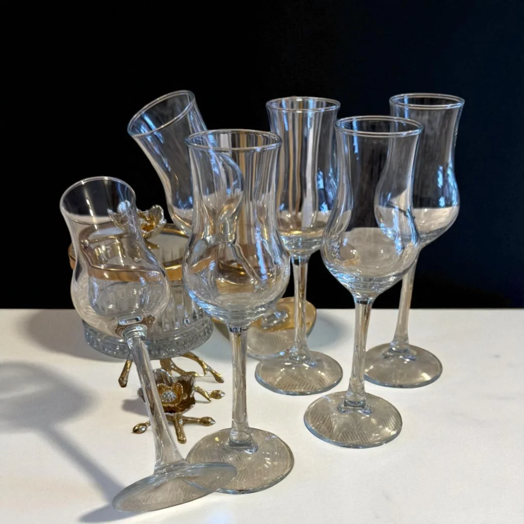 İnce İşlemeli Kesme Cam Kahve Yanı Fincan Takımı (6’lı)