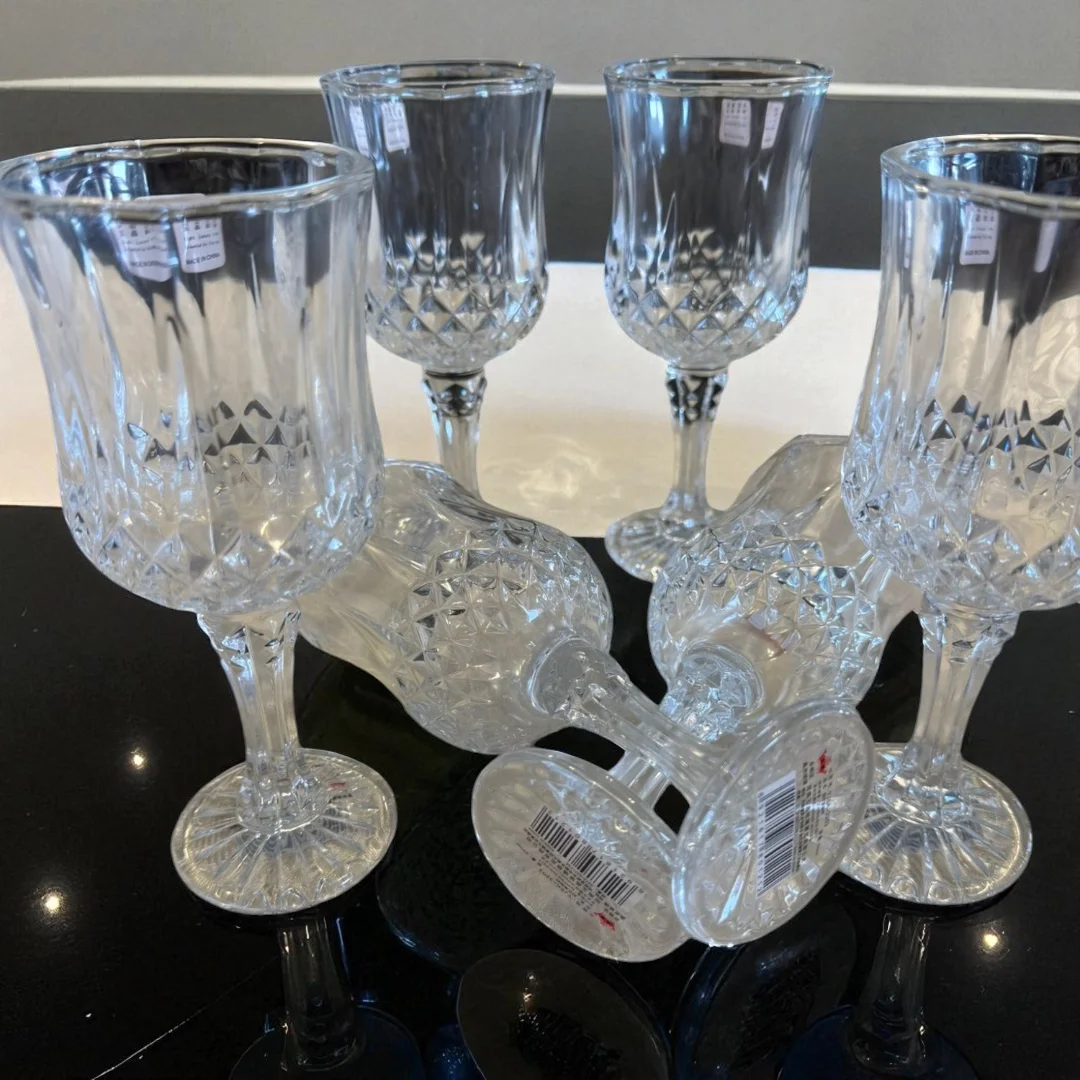 Elmas Kesim Desenli Kesme Cam Kahve Yanı Fincan Takımı (6’lı)