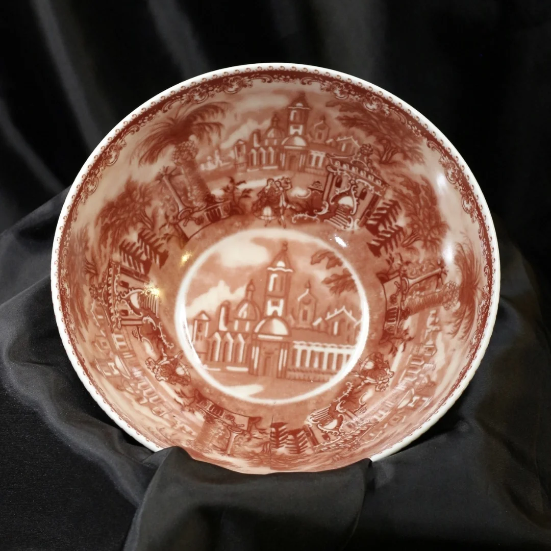 6 Kişilik 28 Parça Vintage Manzara Desenli Yemek Takımı