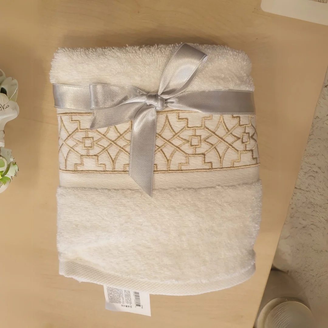 2'li Nakışlı Yüz Havlusu 50x80 cm