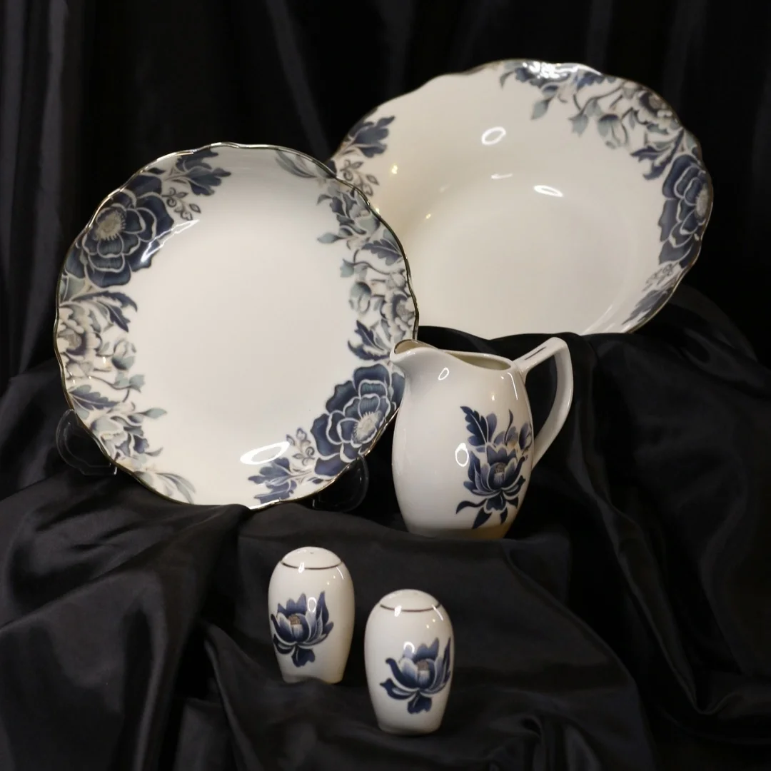 Lüks Porselen Yemek Takımı 55 Parça 12 Kişilik